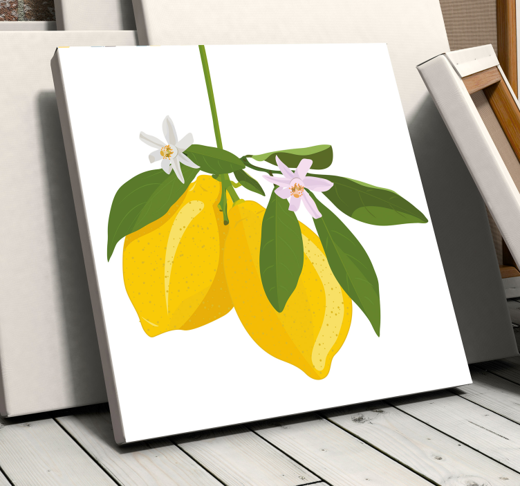 Canvas stilleven en fruit Citroenboom - TenStickers