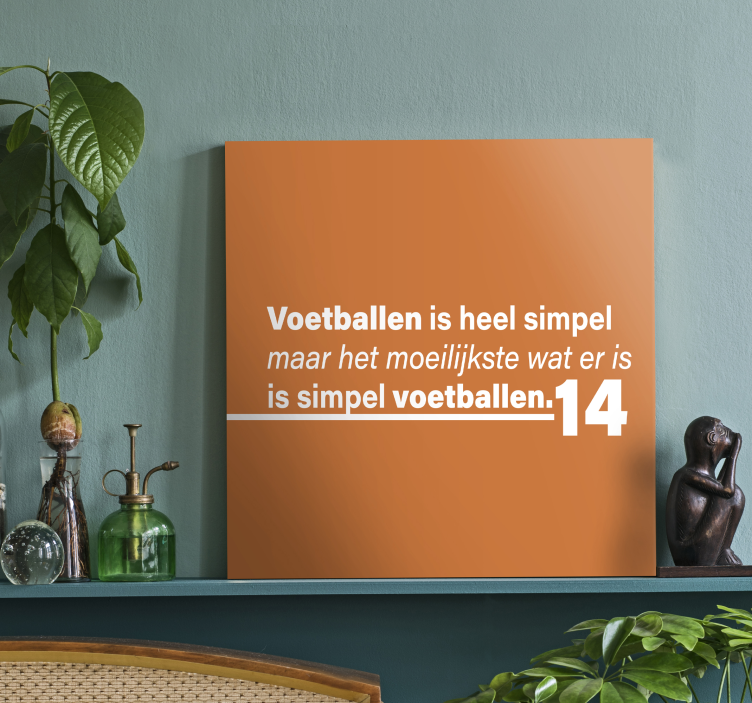 Canvas schilderij voetballer citaat - TenStickers