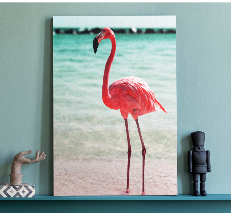 Canvas schilderij vogels elegante flamingo houding - TenStickers