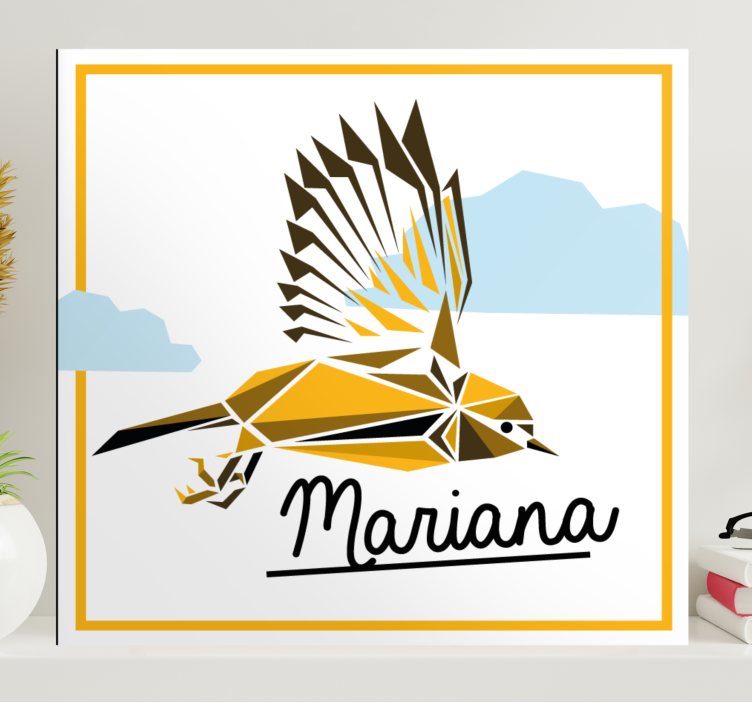 Canvas schilderij vogels vliegende gele vogel - TenStickers