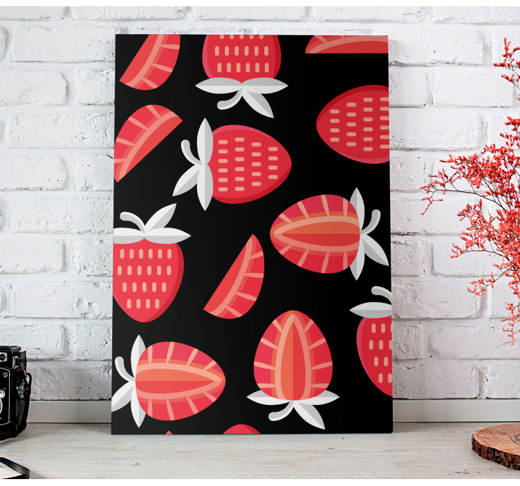 Canvas stilleven en fruit aardbeienpatroon - TenStickers