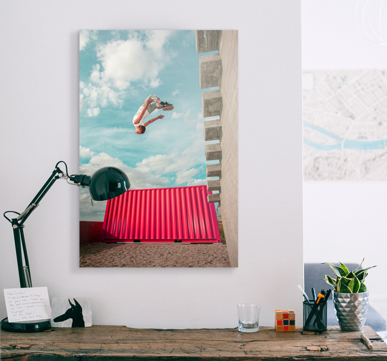 Canvas urban parkour salto - TenStickers