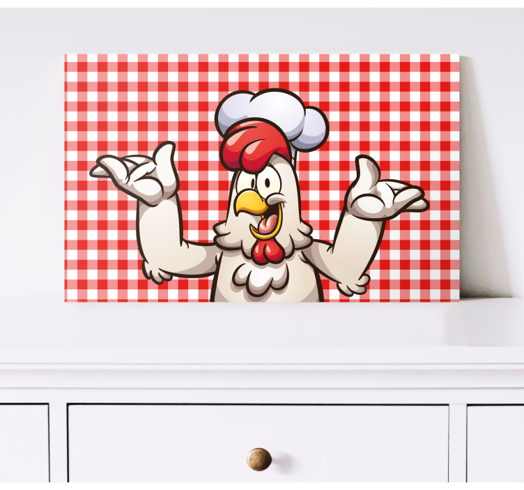 Chef-kok keuken karakter Canvas schilderij vogels - TenStickers