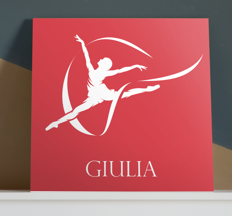 Elegant balletdanser silhouet Canvas schilderij dansers - TenStickers