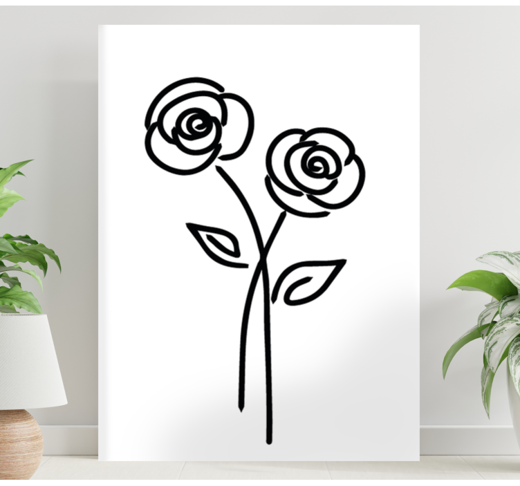 Elegant bloemenontwerp Canvas schilderij bloemen en planten - TenStickers
