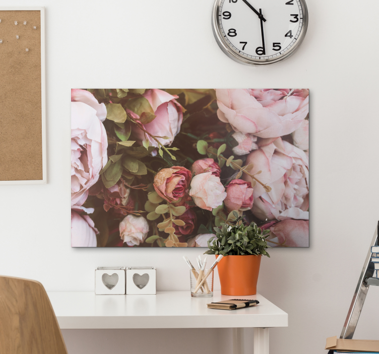 Elegant bloemstuk Canvas schilderij bloemen en planten - TenStickers