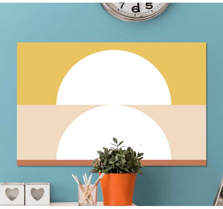 canvas schilderij Twee halve cirkels - TenStickers