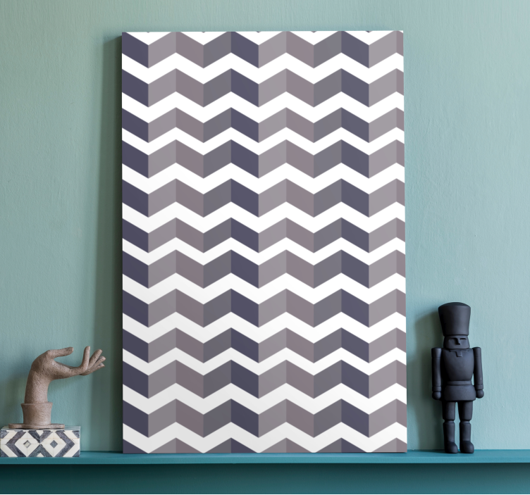 Geometrische canvas schilderij chevron stijl arrangement - TenStickers