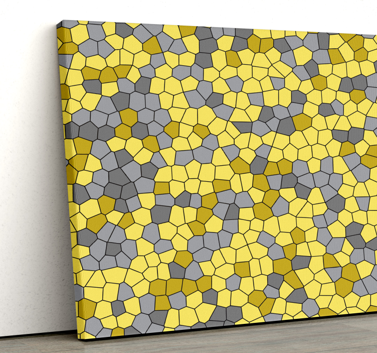 Geometrische canvas schilderij honingraatpatroon ontwerp - TenStickers