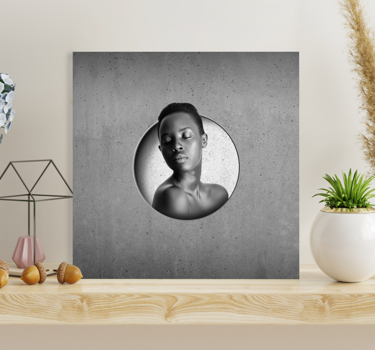 Gepersonaliseerde canvas schilderij beton - TenStickers