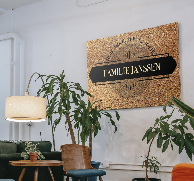 Gepersonaliseerde canvas schilderij namen - TenStickers