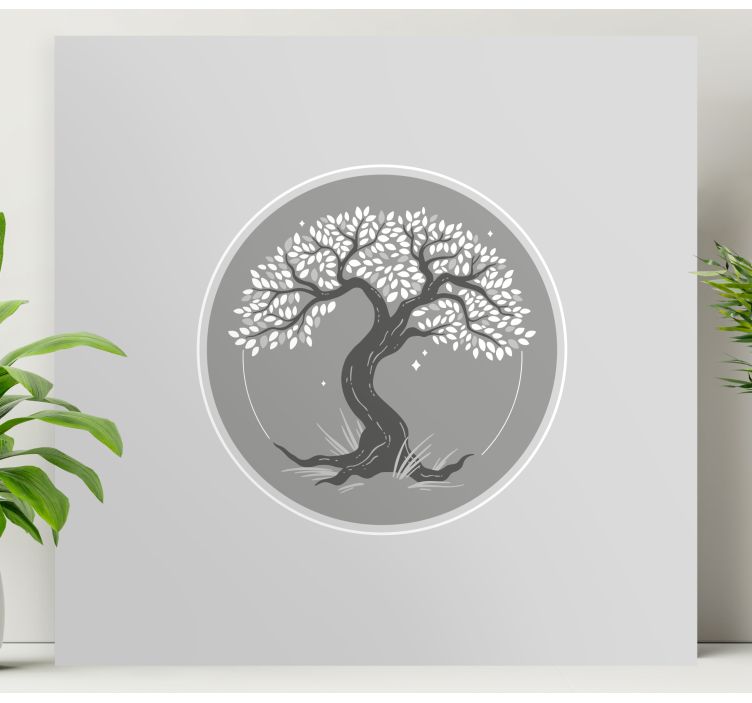 Gestileerd boomsilhouet Canvas bomen - TenStickers