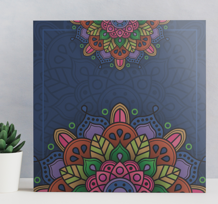 Ingewikkeld mandalapatroon Canvas schilderij mandala - TenStickers