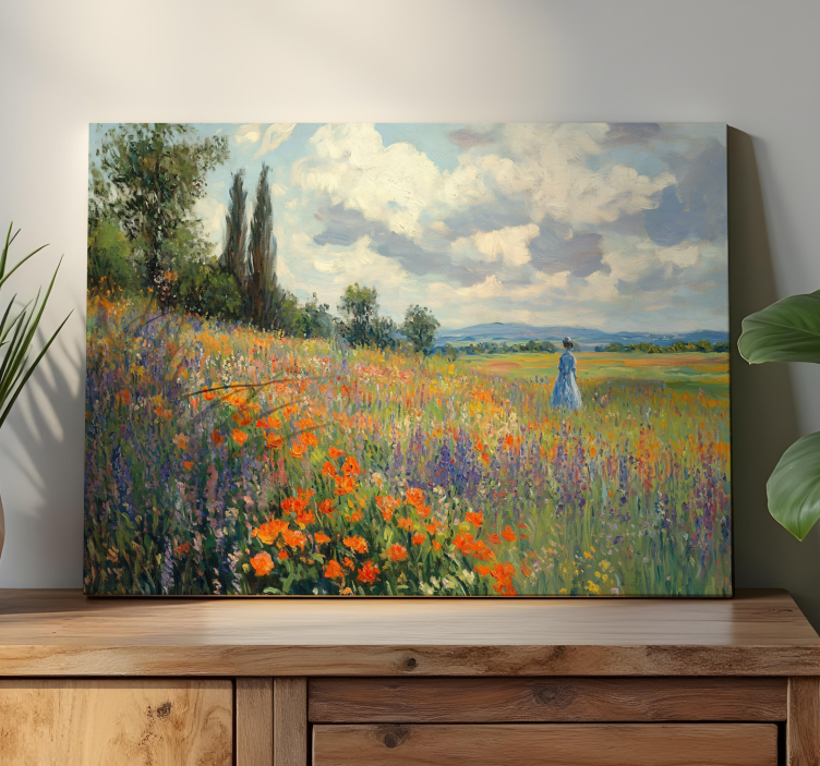 Lente veld Canvas landschap - TenStickers