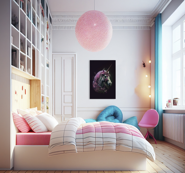 Magische eenhoorn Canvas schilderij eenhoorn - TenStickers