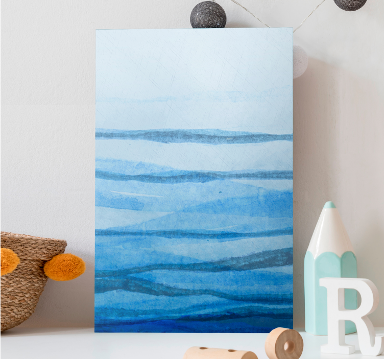 Ombre effect blauwe strepen - TenStickers