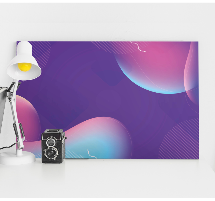 Modern canvas schilderij abstract vloeibare vormen - TenStickers