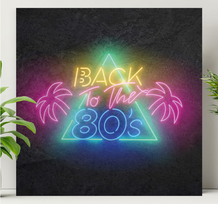 Neon retro zin Canvas schilderij tekst - TenStickers