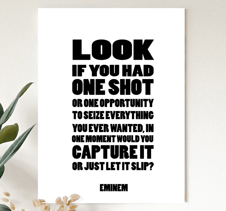 One-shot songtekst Canvas schilderij muziek - TenStickers