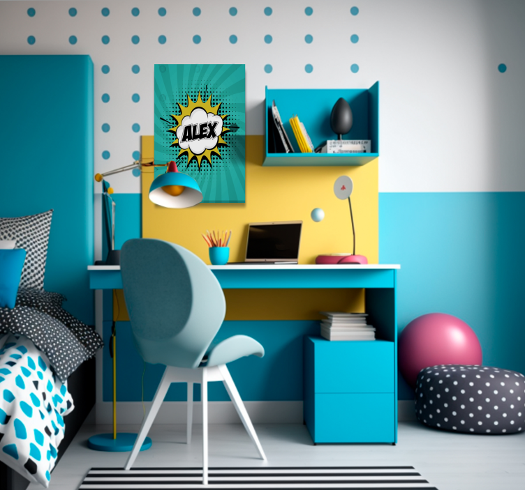 Pop Art Naam Gepersonaliseerd canvas schilderij - TenStickers