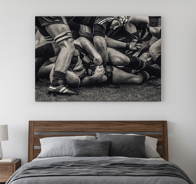 Rugbyspelers Canvas schilderij kunst - TenStickers