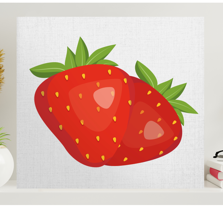 Sappige aardbeien Canvas stilleven en fruit - TenStickers