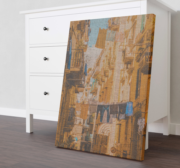 Stedelijk wandtapijt Canvas schilderij abstract - TenStickers