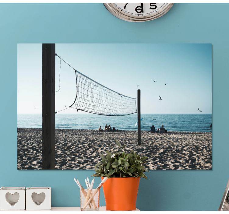 Strandvolleybal scène Canvas schilderij sport - TenStickers