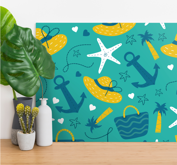 Tropische zomervibes Canvas landschap - TenStickers