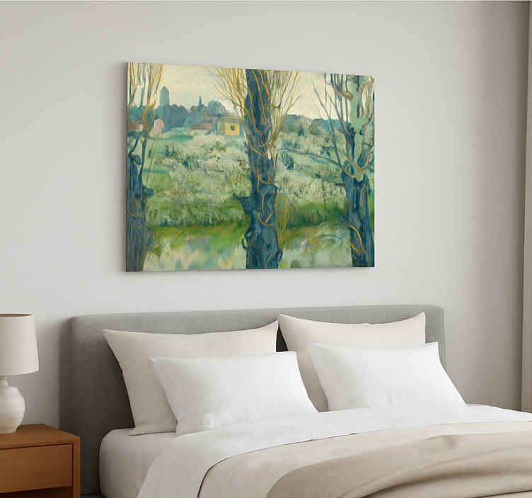 Uitzicht op arles van gogh Canvas schilderij kunst - TenStickers