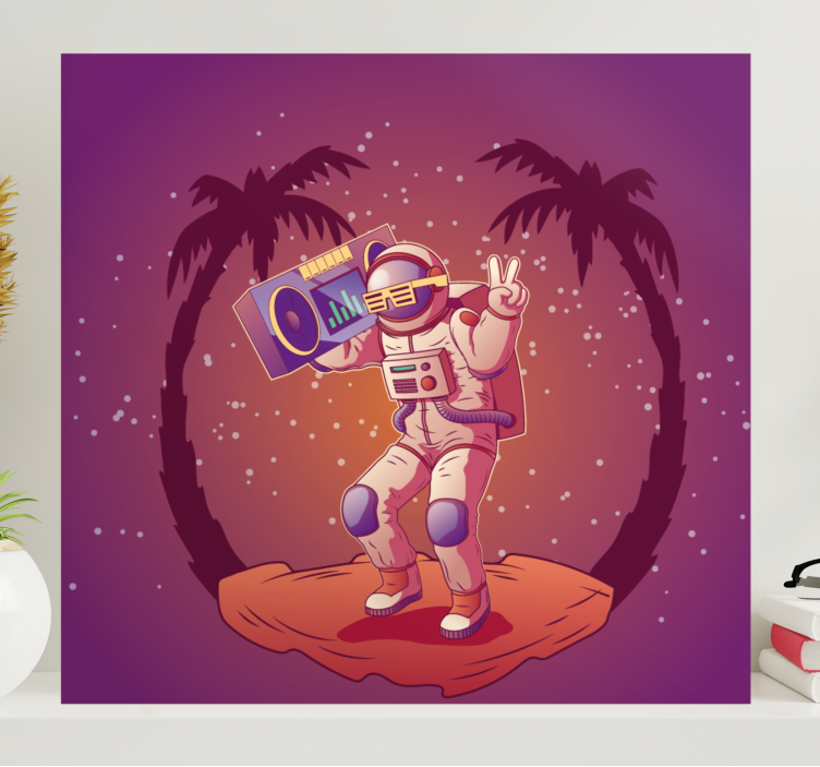 Videogame canvas astronaut danst - TenStickers