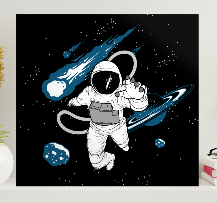 Videogame canvas astronaut in het universum - TenStickers