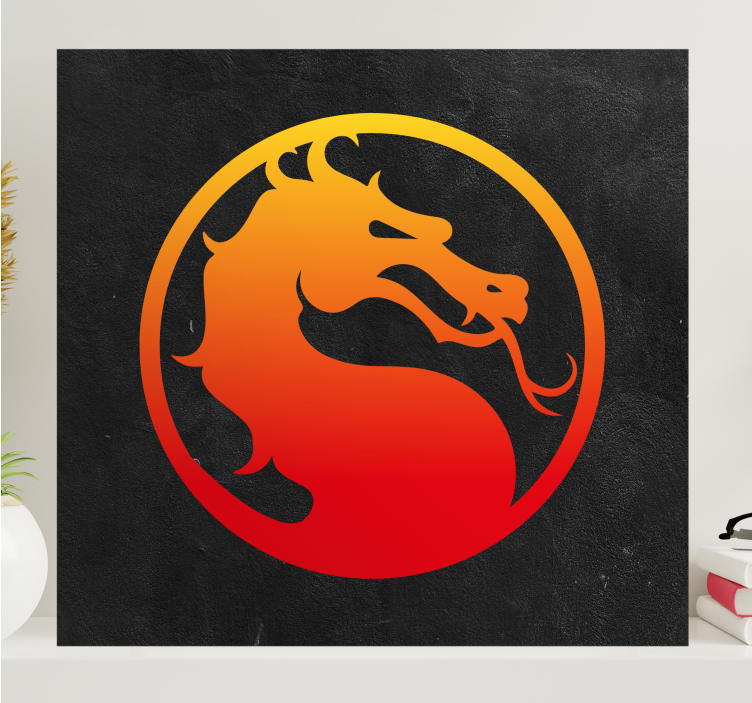 Videogame canvas mortal kombat draak - TenStickers