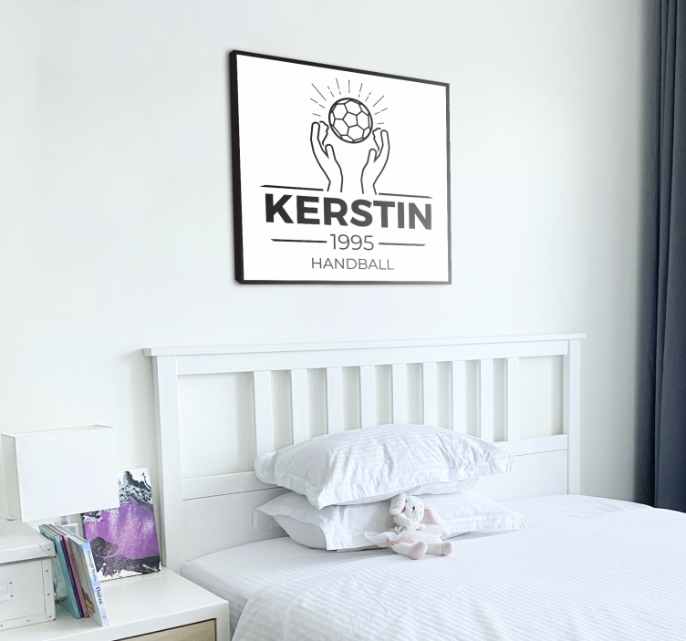 Gepersonaliseerd handbalontwerp Canvas schilderij jongeren - TenStickers