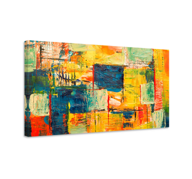 Kleurrijke mozaïek canvas schilderij - TenStickers