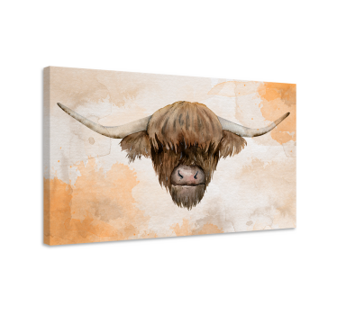 Portret van hooglandvee Canvas schilderij dieren - TenStickers
