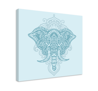 Sierlijk olifantsontwerp Canvas schilderij olifant - TenStickers