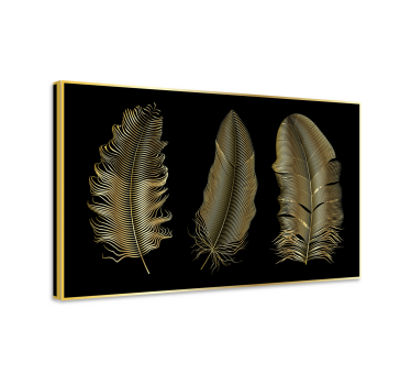 Canvas schilderij gouden blad ontwerpen - TenStickers