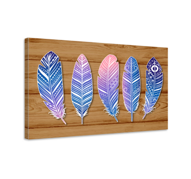 Gestileerde blauwe collectie Canvas schilderij - TenStickers