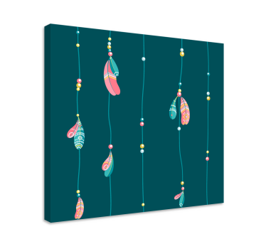 Canvas schilderij decoratief veerontwerp - TenStickers