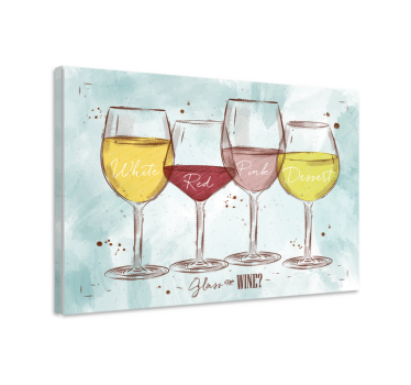 Canvas schilderij Rustieke wijnglas  - TenStickers