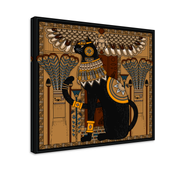 Canvas schilderij olifant oude egyptische kat - TenStickers