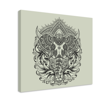 Canvas schilderij mandala Olifant - TenStickers