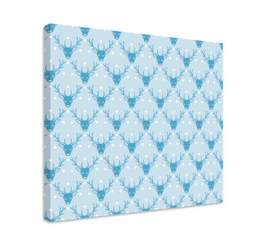 Canvas schilderij herten winter hertenspatroon - TenStickers