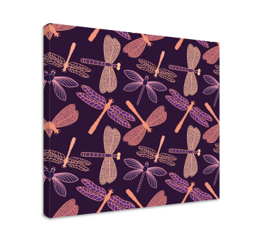 Canvas schilderij libellen verfijnde libellenpatronen - TenStickers