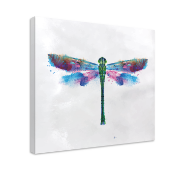 Canvas schilderij libellen kleurrijk ontwerp - TenStickers
