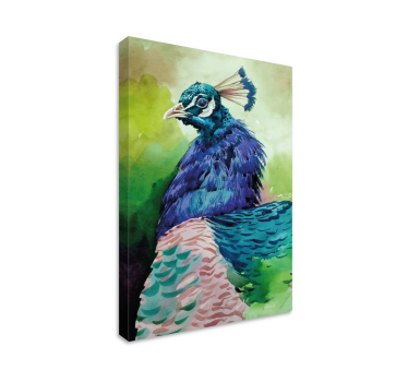 Canvas schilderij vogels majestueus pauwenportret - TenStickers
