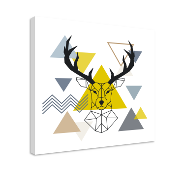 Canvas schilderij herten Geometrische hert - TenStickers