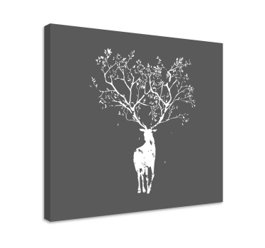 Canvas schilderij herten Boom hert - TenStickers