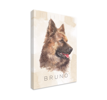 Canvas schilderij hond duitse herder portret - TenStickers